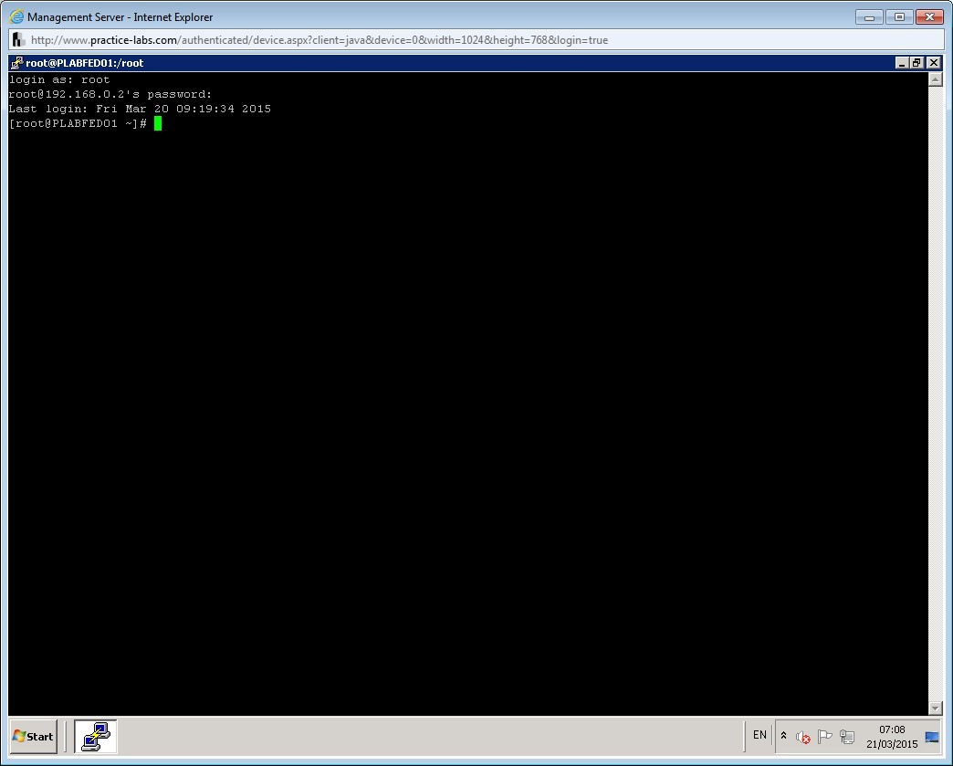 Practice Labs screenshot.